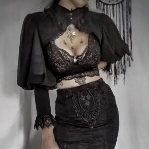 Sf21df20927c347d9a2edd794fe9e5071o.jpg Women’s Gothic Steampunk Lace Crop Jacket