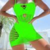 Plus Size Sheer Mesh Fishnet Bodysuit