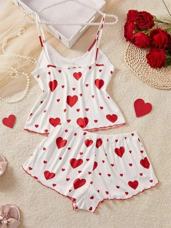 Sfc07a81e0c274b7ba9858194d721f0b3n.jpg Women’s Red Heart Print Cami & Shorts Set