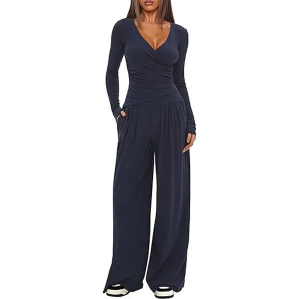 Sfefb670de6fc4acd9e1bea319dc92db47.jpg Women’s Long-Sleeve Wide-Leg Pants Set