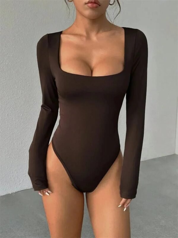 Women’s Square-Neck Long-Sleeve Bodysuit